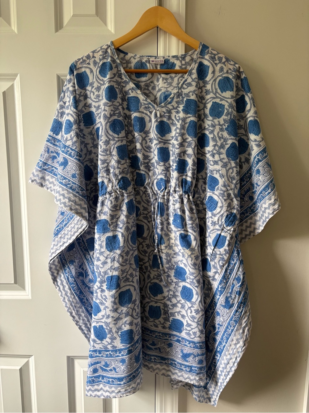 Sevya Handmade Cotton Block Print Beach Coverup
